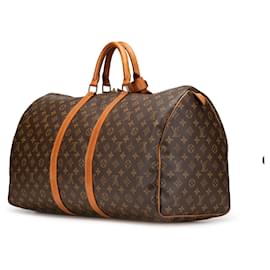 Louis Vuitton-Louis Vuitton Brown Monogram Keepall 55-Brown