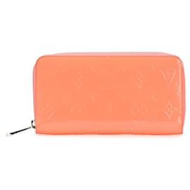 Louis Vuitton-Louis Vuitton Pink Monogram Vernis Zippy Long Wallet-Pink