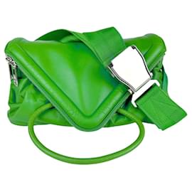 Bottega Veneta-Bottega Veneta Green Leather Sling Bag-Green