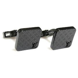 Louis Vuitton-Abotoaduras de metal preto Louis Vuitton-Preto