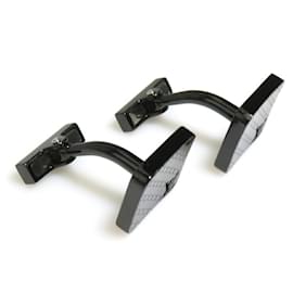 Louis Vuitton-Boutons de manchette en métal noir Louis Vuitton-Noir