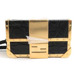 Fendi Tech Ledger Nano X Baguette Wallet Holder Black Golden