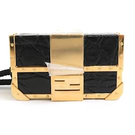 Fendi-Fendi Tech Ledger Nano X Baguette Wallet Holder-Black,Golden