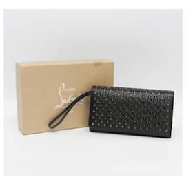 Christian Louboutin-Portefeuille long en cuir clouté W MACARON pour femmes Christian Louboutin-Noir