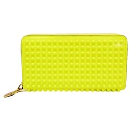 Christian Louboutin-Christian Louboutin Panettone Studded Long Wallet-Yellow