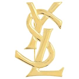 Yves Saint Laurent-Yves Saint Laurent Gold Brooch-Golden