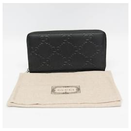 Gucci-Organizador com zíper Gucci GG em relevo 625563-Preto