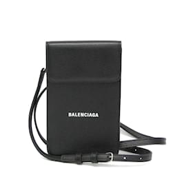 Balenciaga-Balenciaga Smartphone Case Shoulder Mini Pouch-Black