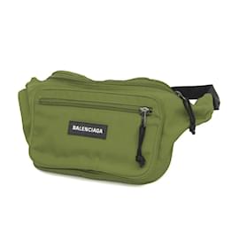 Balenciaga-Balenciaga Explorer Nylon Belt Bag-Black,Red