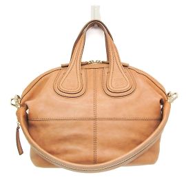 Sac à main en cuir Givenchy Nightingale Marron clair