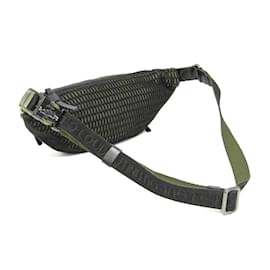 Christian Louboutin-Christian Louboutin Black Leather and Canvas Fanny Pack/Sling Bag-Black