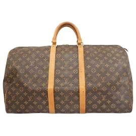Louis Vuitton-Louis Vuitton Boston Bag Monogram Keepall 55-Brown