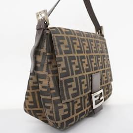 Fendi-Fendi Handbag Zucca Mamma Bucket-Brown