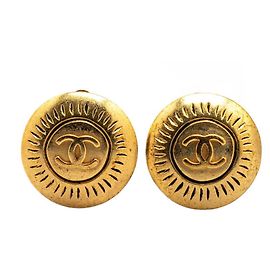 Boucles d'oreilles clips en plaqué or Chanel Coco Mark Doré