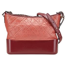 Chanel-Chanel Gabrielle de Chanel Chain Shoulder Bag-Pink,Red