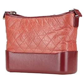 Chanel-Chanel Gabrielle de Chanel Chain Shoulder Bag-Pink,Red