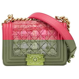 Chanel-Chanel Mini Boy Chain Shoulder Bag-Pink