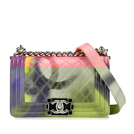 Chanel-Chanel Boy Coco Mark Chain Shoulder Bag-Pink,Multiple colors