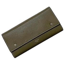 Céline-Céline Large Flap Wallet-Brown