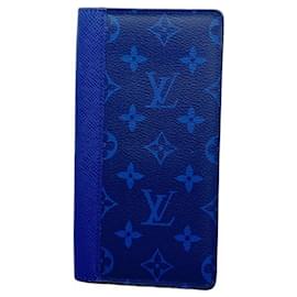 Louis Vuitton-Louis Vuitton Long Wallet Taigarama Portefeuille Brazza M30297-Blue