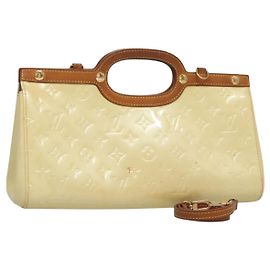 LOUIS VUITTON Monogram Vernis Roxbury Drive Bolsa de Mano Perle M91374 LV Auth EC862 Otro