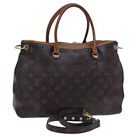 Louis Vuitton-LOUIS VUITTON Monogram Pallas Hand Bag 2way Yellow Saffron M40929 Auth IN042-Golden,Yellow,Monogram
