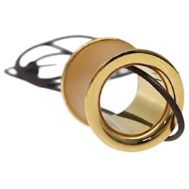 Hermès-HERMES Scarf Ring metal Gold Tone Auth bs23434-Other
