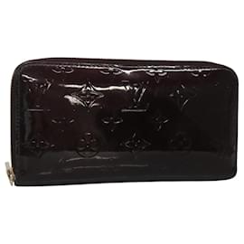 Louis Vuitton-LOUIS VUITTON Monogram Vernis Zippy Wallet Wallet Amarante M93522 Auth am8002-Dark red