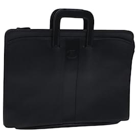 Autre Marque-Burberrys Hand Bag Leather Black Auth bs23427-Black
