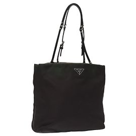 PRADA Bolsa de mão em nylon caqui Auth ki5477 Caqui