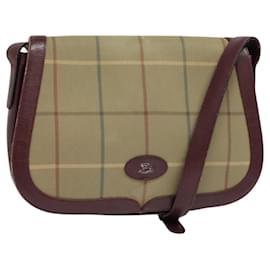 Autre Marque-Burberrys Nova Check Shoulder Bag Canvas Beige Gold Auth th5781-Beige,Golden