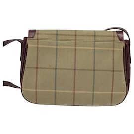 Autre Marque-Burberrys Nova Check Shoulder Bag Canvas Beige Gold Auth th5781-Beige,Golden