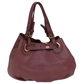 Fendi-FENDI Tote Bag Leather Pink Gold Auth bs17220-Pink,Golden
