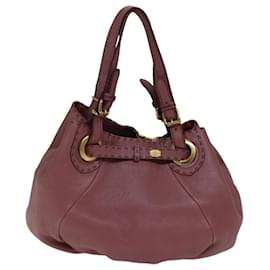 Fendi-FENDI Tote Bag Leather Pink Gold Auth bs17220-Pink,Golden