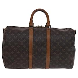 Louis Vuitton-LOUIS VUITTON Monogram Keepall Bandouliere 45 Boston Bag M41418 LV Auth BD616-Monogram