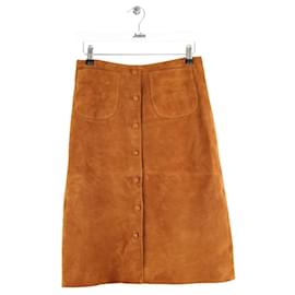 Autre Marque-Suede skirt-Camel