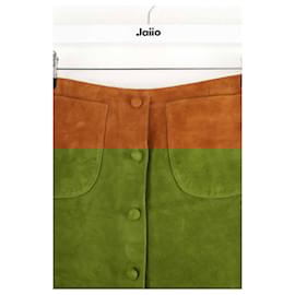 Autre Marque-Suede skirt-Camel