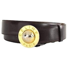 Céline-Leather belt-Brown