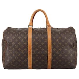 Louis Vuitton-LOUIS VUITTON Monogram Keepall 50 Boston Bag M41426 LV Auth 105243-Monogram