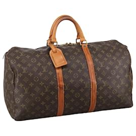 Louis Vuitton-LOUIS VUITTON Monogram Keepall 50 Boston Bag M41426 LV Auth 104057-Monogram