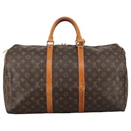 Louis Vuitton-LOUIS VUITTON Monogram Keepall 50 Boston Bag M41426 LV Auth 104057-Monogram