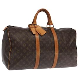 Louis Vuitton-LOUIS VUITTON Monogram Keepall 50 Boston Bag M41426 LV Auth 106207-Monogram