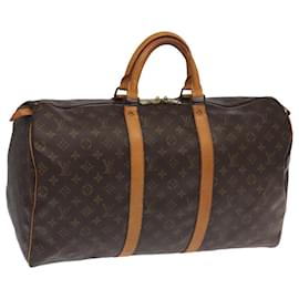Louis Vuitton-LOUIS VUITTON Monogram Keepall 50 Boston Bag M41426 LV Auth fm4223-Monogram
