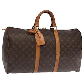 Louis Vuitton-LOUIS VUITTON Monogram Keepall 50 Boston Bag M41426 LV Auth 98174-Monogram