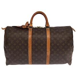 Louis Vuitton-LOUIS VUITTON Monogram Keepall 50 Boston Bag M41426 LV Auth 98174-Monogram