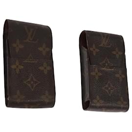 Louis Vuitton-LOUIS VUITTON Monogram Etui cigarette Cigarette Case 2Set M63024 LV Auth ac3459-Monogram