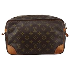 Louis Vuitton-LOUIS VUITTON Monogram Compiegne 28 Clutch Bag M51845 LV Auth ti2613-Monogram