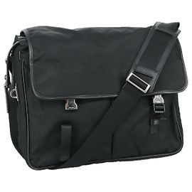 Borsa a Spalla PRADA in Nylon Nero Auth yk16281 Nero