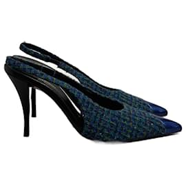 Saint Laurent-SAINT LAURENT Heels T.EU 39 Cloth-Blue