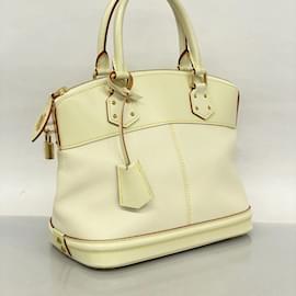 Louis Vuitton-Louis Vuitton Suhali Lockit PM Handbag-White
